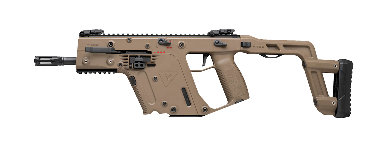 KRISS Vector Airsoft AEG SMG Rifle by Krytac (FDE)(350 FPS)