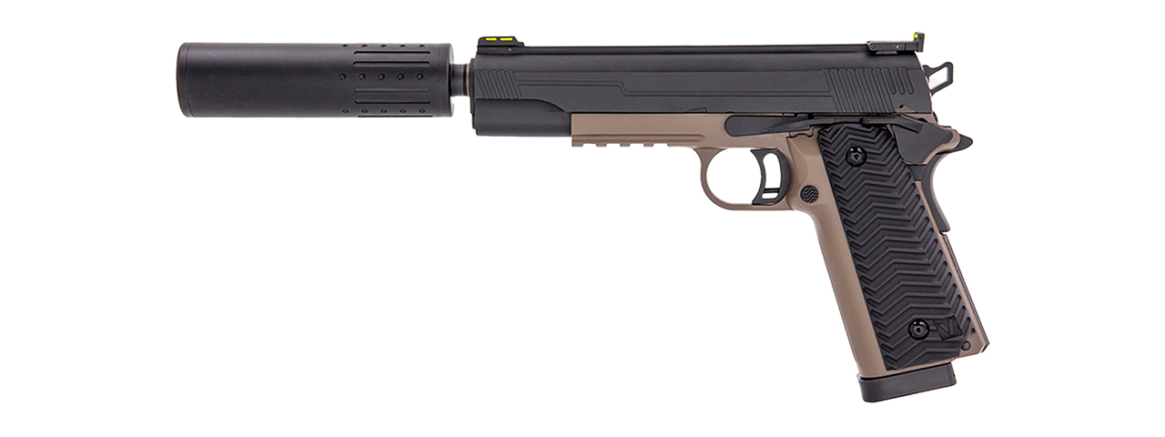 Vorsk Airsoft VX-14 GBB Pistol - Two Tone Black & FDE