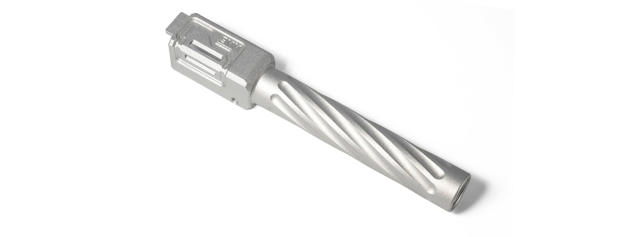 TTI Airsoft Fixed Outer Barrel for Marui G17 / G18 Gen3 Spec & WE G-Series GBB Airsoft - Type B - (Silver) TTI Airsoft Fixed Outer Barrel for Marui G17 / G18 Gen3 Spec & WE G-Series GBB Airsoft - Type B - (Silver)