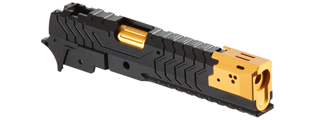 Atlas Custom Works CNC Aluminum Matrix Kit for Marui Hi-Capa GBB Airsoft Pistols - (Black/Gold)