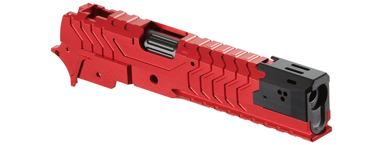 Atlas Custom Works CNC Aluminum Matrix Kit for Marui Hi-Capa GBB Airsoft Pistols - (Red/Black)