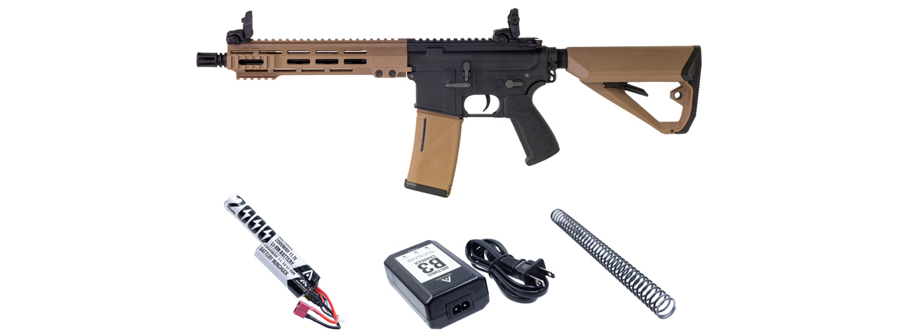 Arcturus Tactical LWT MK-I CQB 10" AEG Sport Rifle Starter Pack - (Black/Tan)