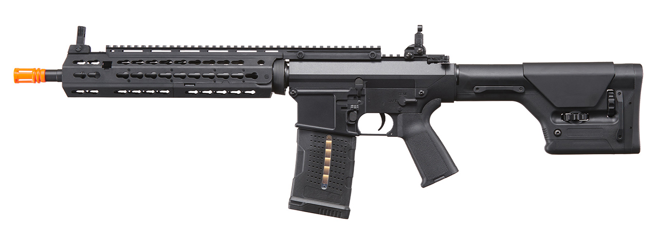 Lancer Tactical Battle X AEG Airsoft Rifle w/ PRS Precision Stock & Keymod Handguard - (Black)