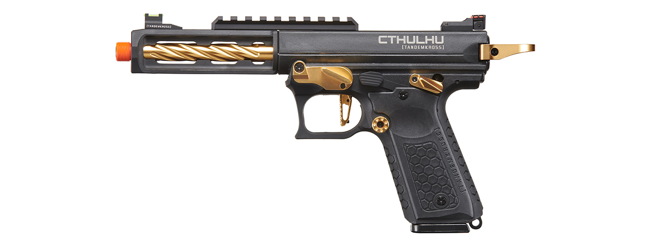 Lancer Tactical x Tandemkross CTHULHU Gas Blow Back Pistol - (Black/Gold)