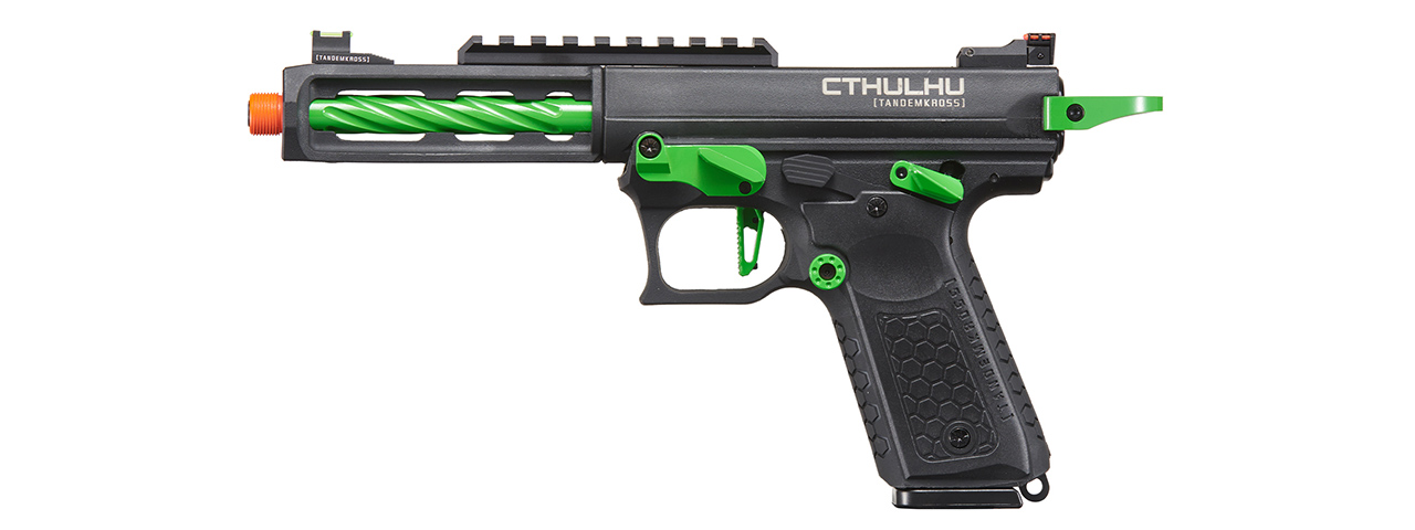 Lancer Tactical x Tandemkross CTHULHU Gas Blow Back Pistol - (Black/Green)
