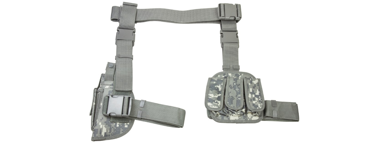 NcStar Vism Drop Leg Holster & Mag Pouch - (Digital Camo)