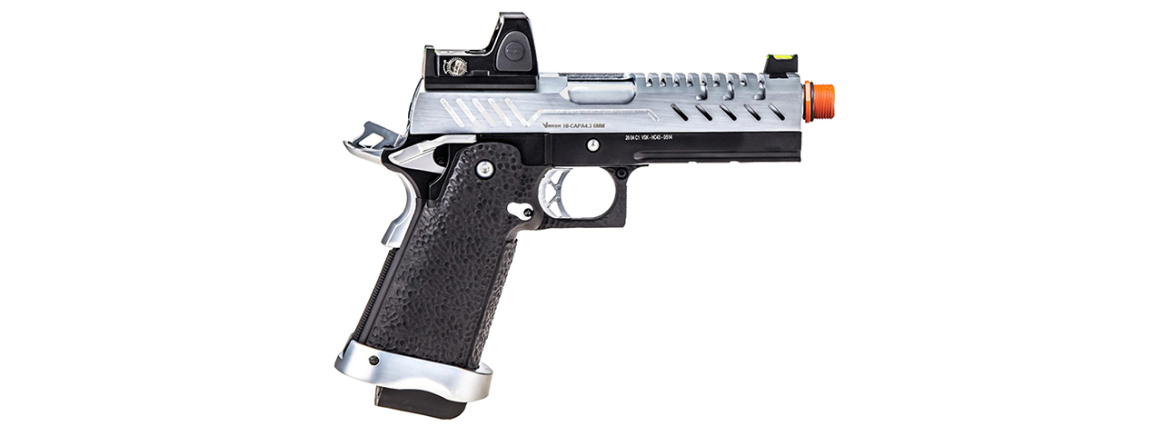 Vorsk Hi-Capa 4.3 GBB Pistol w/ Red Dot Sight - (Black/Chrome)