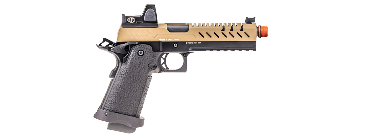 Vorsk Hi-Capa 5.1 GBB Pistol w/ Red Dot Sight - (Black/Tan)