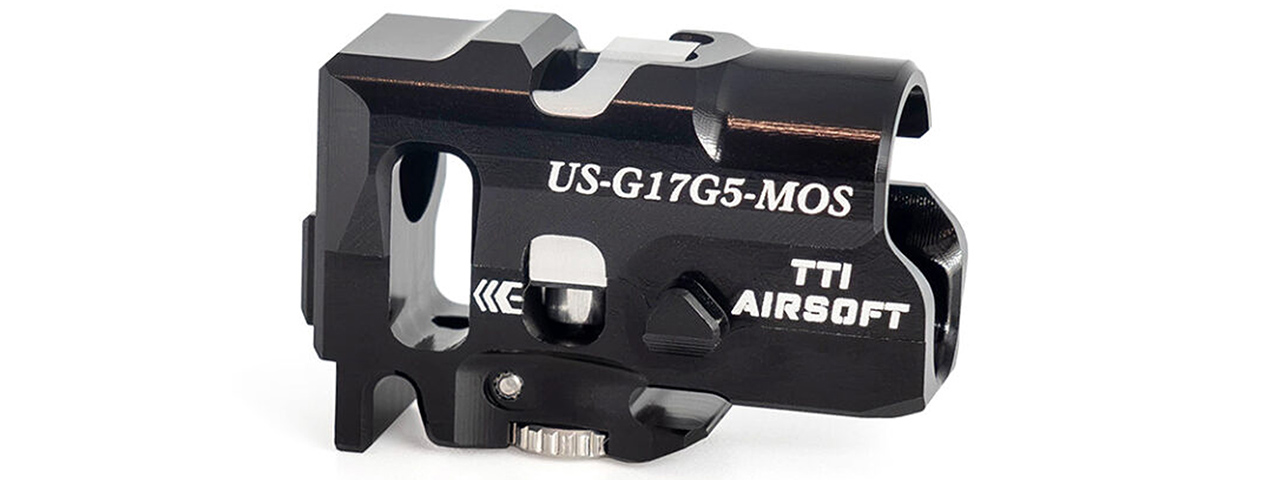 TTI Airsoft Infinity CNC TDC Hop Up Chamber for Umarex SRC G17 Gen5 MOS GBB Pistols - (Black)
