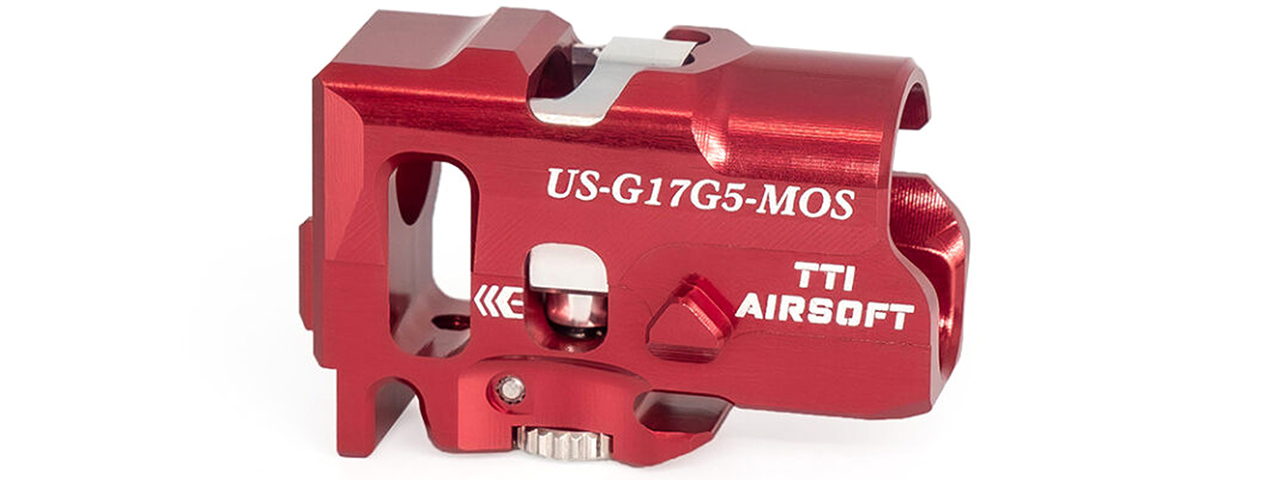 TTI Airsoft Infinity CNC TDC Hop Up Chamber for Umarex SRC G17 Gen5 MOS GBB Pistols - (Red)