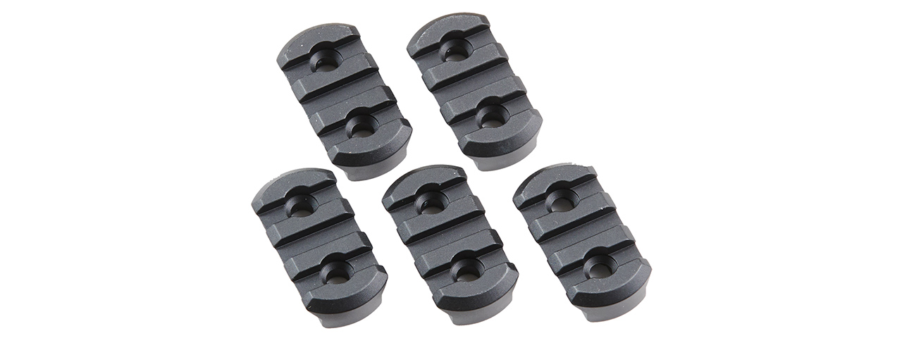 Atlas Custom Works 5 Piece 3 Slot Rail Section for M-LOK & KeyMod Rails (Color: Black)
