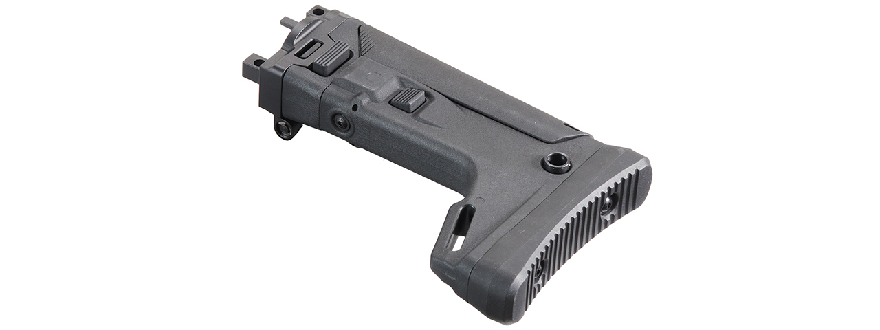 Atlas Custom Works ACR Style Retractable Stock for CYMA MP5K Airsoft Rifle - (Black)