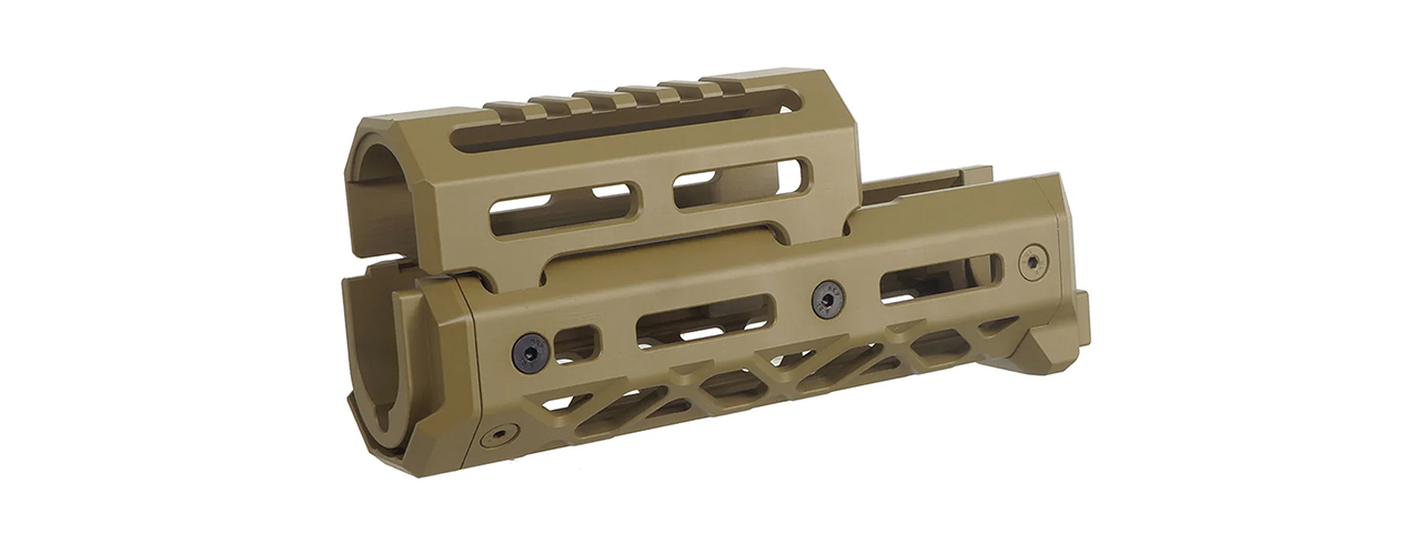 Atlas Custom Works Short M-LOK Handguard for Tokyo Marui AKM GBB Airsoft Rifle - (Tan)