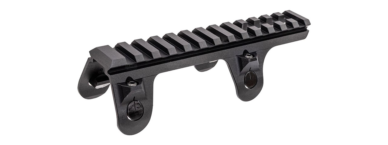 Atlas Custom Works CNC Aluminum Low Profile Rail Claw Mount for MP5 GBB/AEG Airsoft SMG Series - (Black)