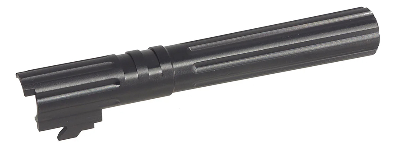 Atlas Custom Works Stainless Fluted Outer Barrel for Tokyo Marui Hi-Capa 5.1 GBB Airsoft Pistols - (Black)