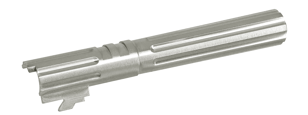 Atlas Custom Works Stainless Fluted Outer Barrel for Tokyo Marui Hi-Capa 5.1 GBB Airsoft Pistols - (Silver) Atlas Custom Works Stainless Fluted Outer Barrel for Tokyo Marui Hi-Capa 5.1 GBB Airsoft Pistols - (Silver)