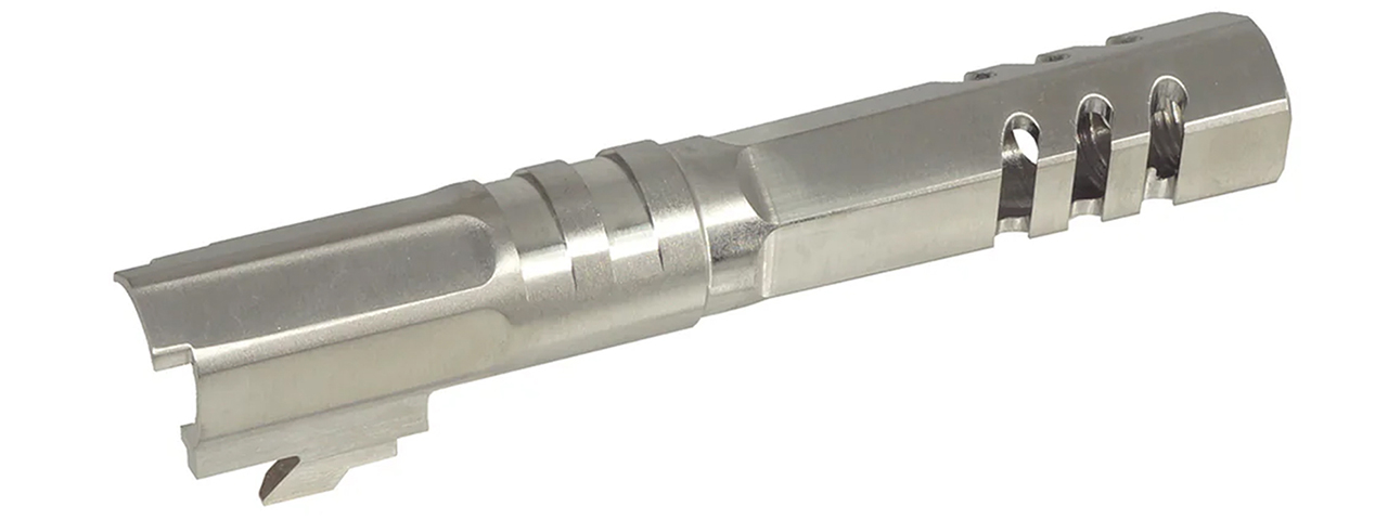 Atlas Custom Works Stainless Hexagon Outer Barrel for Tokyo Marui Hi-Capa 4.3 GBB Airsoft Pistols - (Silver) Atlas Custom Works Stainless Hexagon Outer Barrel for Tokyo Marui Hi-Capa 4.3 GBB Airsoft Pistols - (Silver)