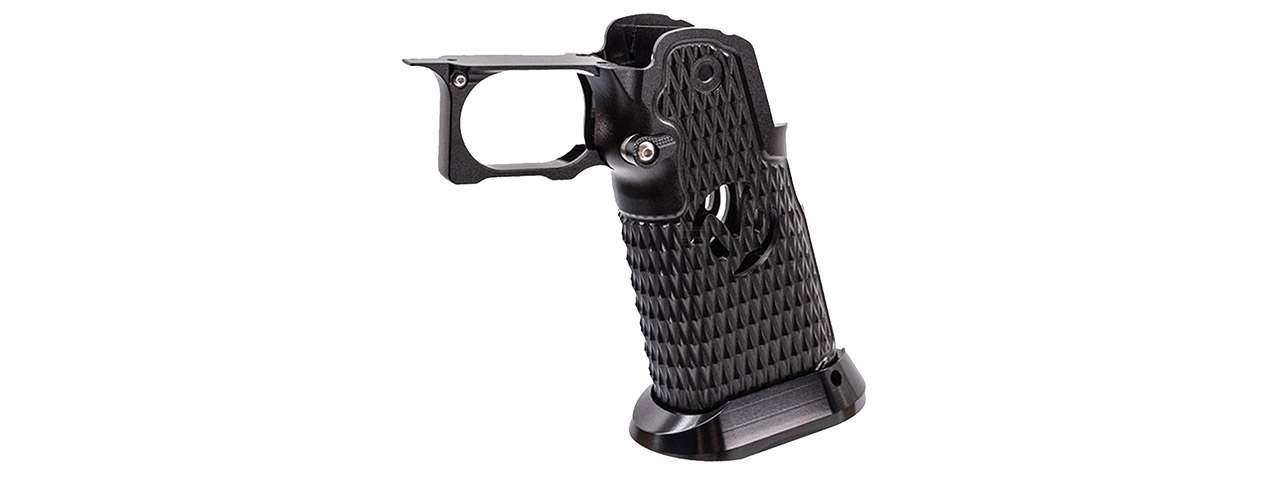 Atlas Custom Works CNC Aluminum Type 9 Grip Kit w/ Magwell Trigger Guard/Housing for Tokyo Marui Hi Capa GBBP Airsoft Pistols - (Black)
