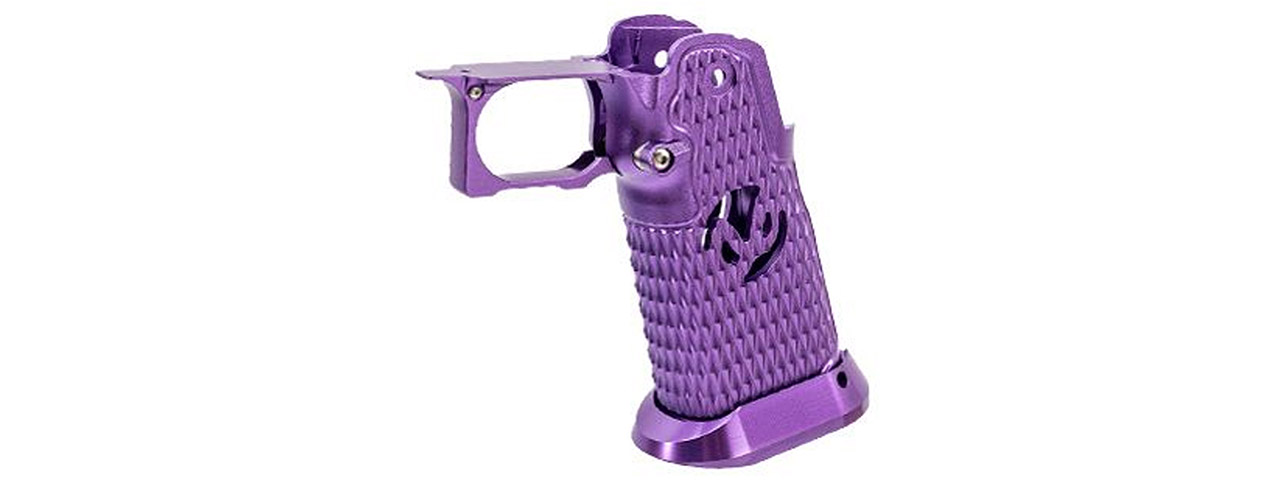 Atlas Custom Works CNC Aluminum Type 9 Grip Kit w/ Magwell Trigger Guard/Housing for Tokyo Marui Hi Capa GBBP Airsoft Pistols - (Purple)
