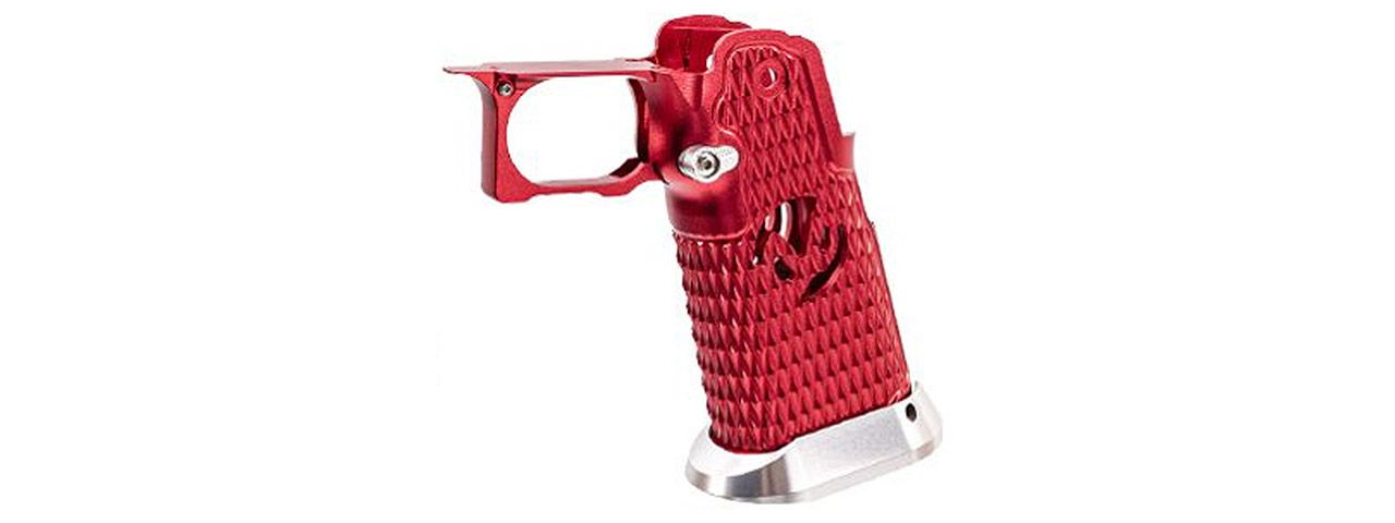 Atlas Custom Works CNC Aluminum Type 9 Grip Kit w/ Magwell Trigger Guard/Housing for Tokyo Marui Hi Capa GBBP Airsoft Pistols - (Red)