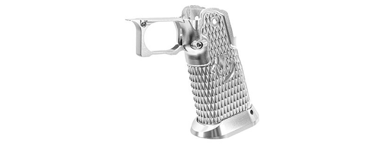 Atlas Custom Works CNC Aluminum Type 9 Grip Kit w/ Magwell Trigger Guard/Housing for Tokyo Marui Hi Capa GBBP Airsoft Pistols - (Silver)