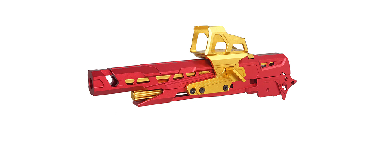 Atlas Custom Works CNC EX-02 Frame Kit for Tokyo Marui Hi-Capa GBB Airsoft Pistols - (Red/Gold) Atlas Custom Works CNC EX-02 Frame Kit for Tokyo Marui Hi-Capa GBB Airsoft Pistols - (Red/Gold)