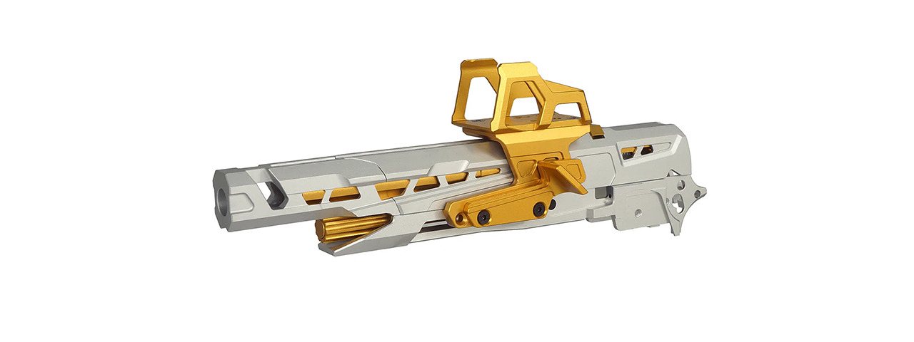 Atlas Custom Works CNC EX-02 Frame Kit for Tokyo Marui Hi-Capa GBB Airsoft Pistols - (Silver/Gold)