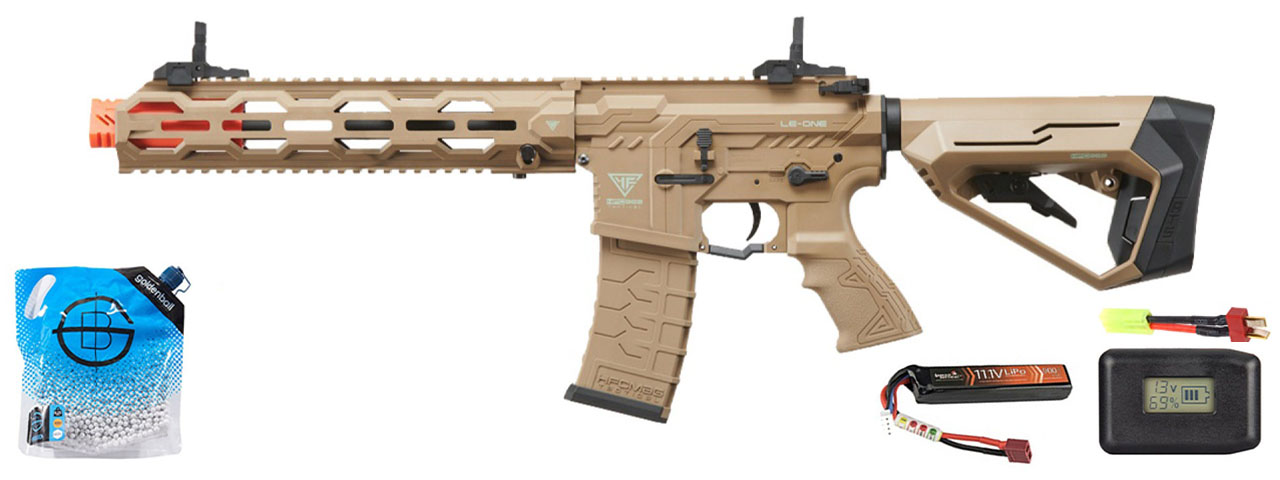 HFC HB-202Z AEG LE-ONE Polymer Rifle - Battery/Adapter/Charger Combo - (Tan)