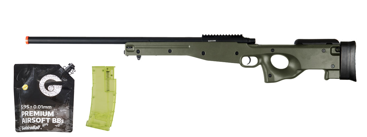 AGM IU-L96G Bolt Action Sniper Rifle (OD Green) - BB/Speed Bundle