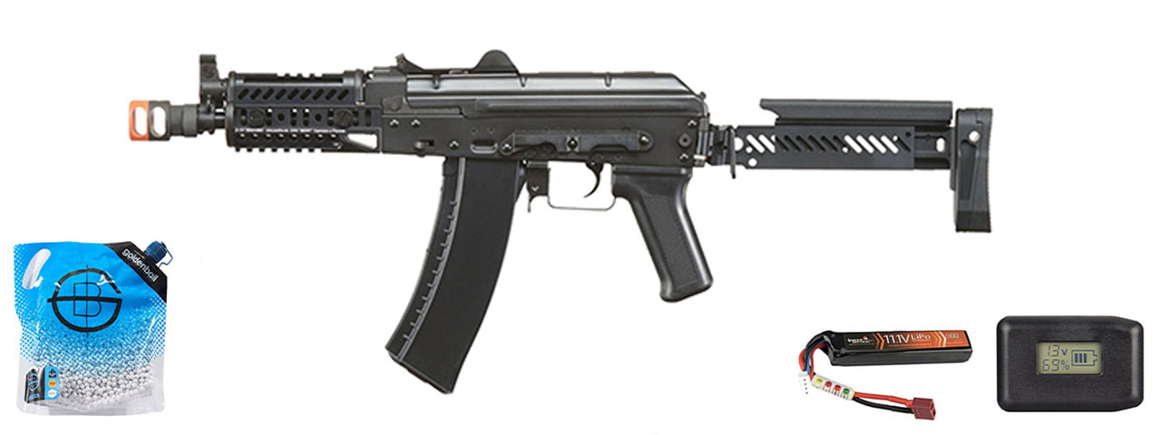 Lct ZKS-74un Airsoft Aeg Rifle W/ Z Series Folding Stock & Sport Handguard (Gate Aster) - Battery/Charger Combo