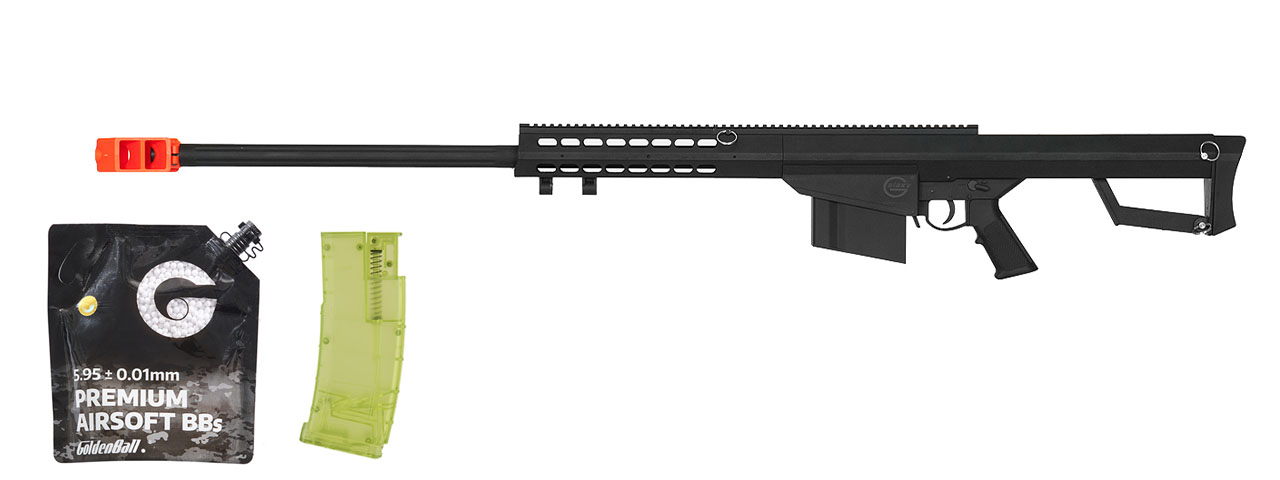 Lancer Tactical LT-20B Spring Powered Airsoft Rifle (Black) - BB/Sniper Bundle