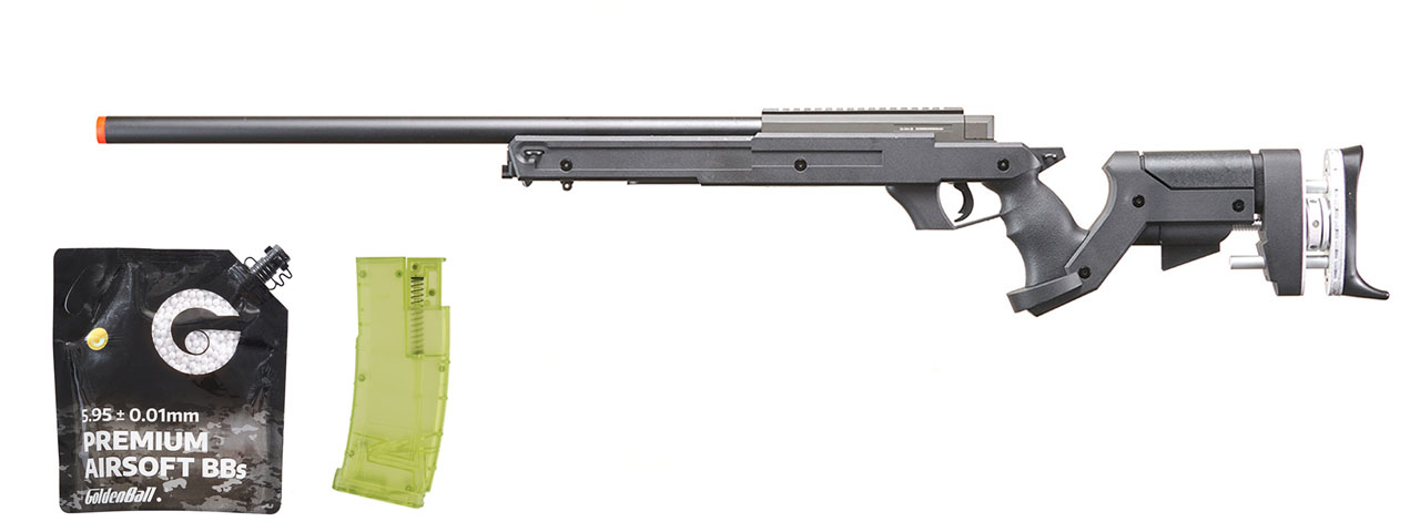 Wellfire SR22 Full Metal Type 22 Bolt Action Sniper Rifle - Black - BB/Sniper Bundle