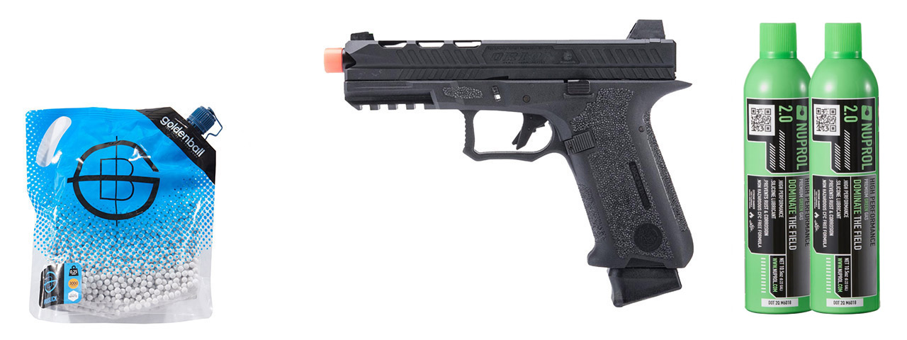 Poseidon Orion Performance Series GBB Pistol No.2 - (Black) Green Gas Combo