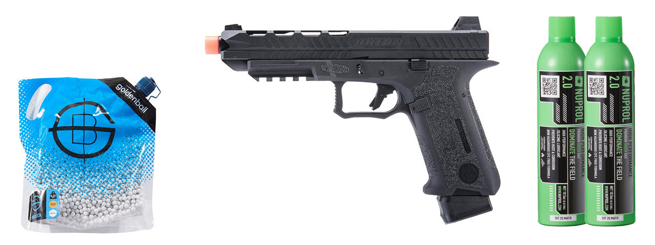 Poseidon Orion Performance Series GBB Pistol No.3 - (Black) Green Gas Combo
