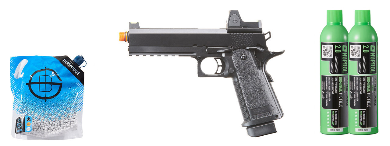 Raven Airsoft 5.1 Hi Capa w/ Micro Dot - Green Gas Combo - (Black)