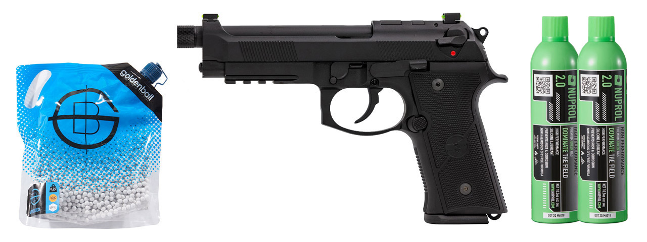 Vorsk Raven R9-4 Gbb Pistol - Green Gas Combo - (Black)
