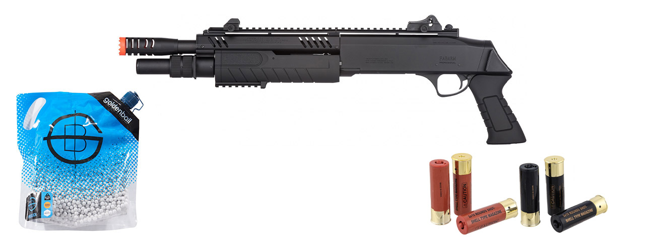 FABARM STF/12 Short Barrel Spring Shotgun - Shell Combo - (Black)