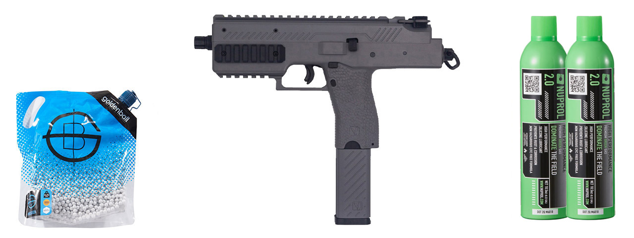 Vorsk VMP-1C GBB Airsoft SMG - Green Gas Combo - (Gray)