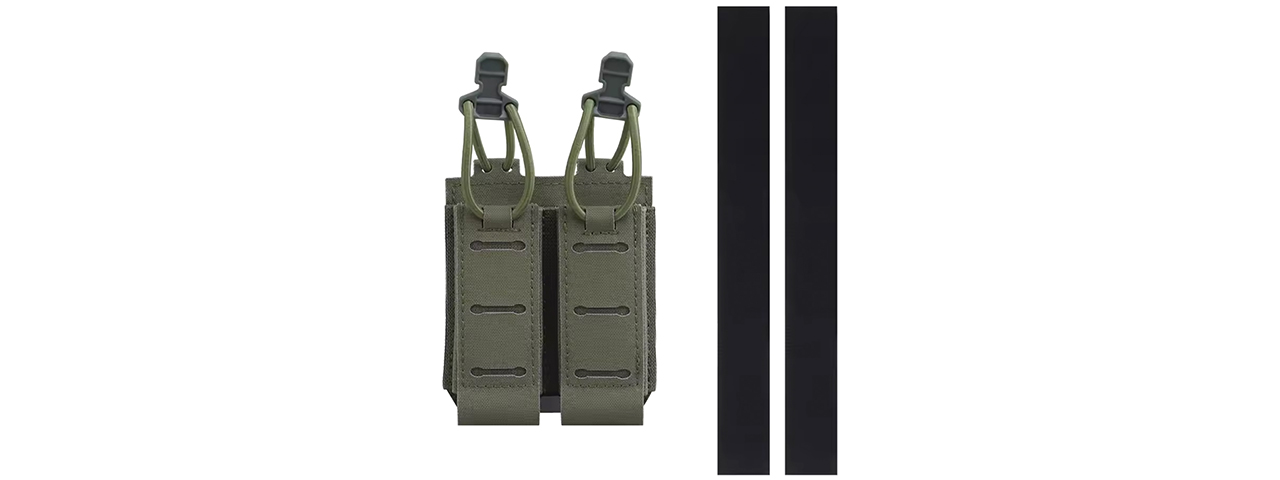 Code 11 Tactical 2.0 Assaulter Double Pistol Magazine Pouch - (Ranger Green)