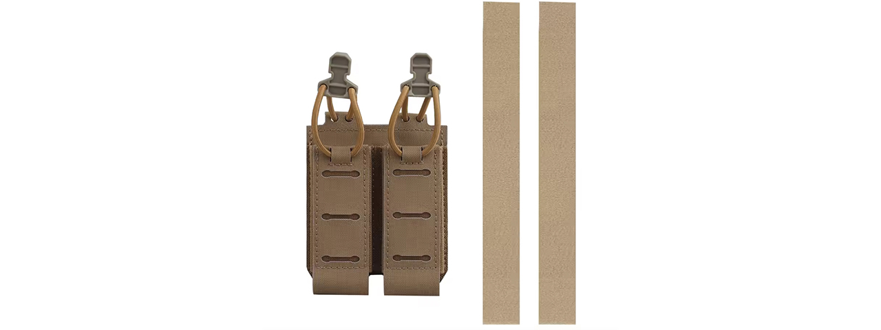 Code 11 Tactical 2.0 Assaulter Double Pistol Magazine Pouch - (Tan)