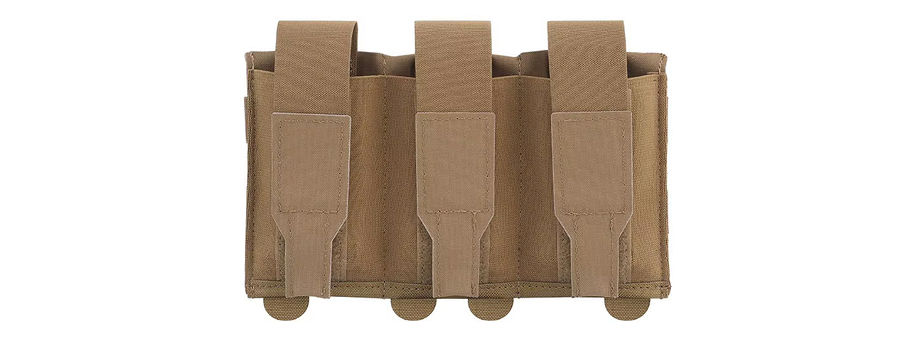 Code 11 Lightweight Tactical Flap Closure M4 Triple Magazine Pouch - (Tan)
