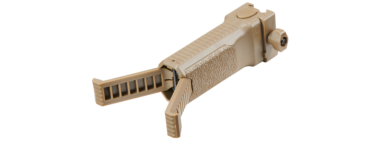 Lancer Tactical 2.0 Spring Loaded Bipod Grip - (Tan)
