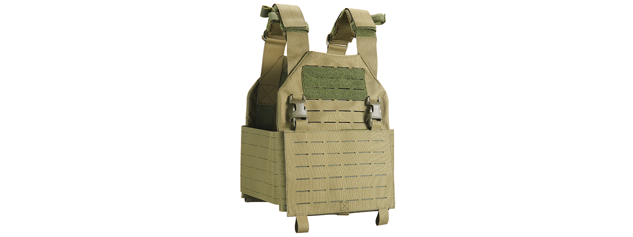 Lancer Tactical Laser Cut Plate Carrier - (OD Green)