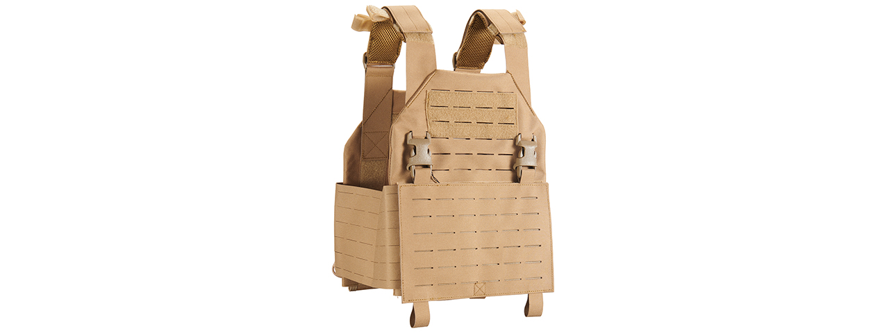 Lancer Tactical Laser Cut Plate Carrier - (Khaki)