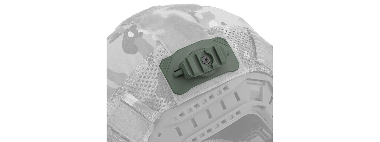 Lancer Tactical Universal Helmet Tactical Light Adapter (OD Green)