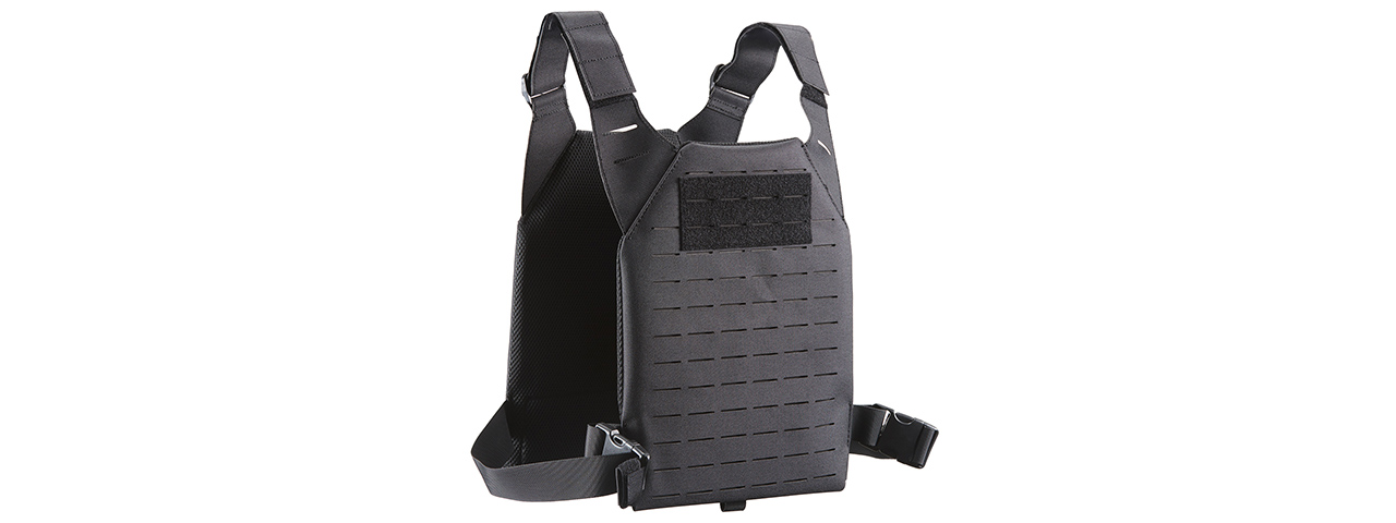 Lancer Tactical Low Profile Laser Cut MOLLE Plate Carrier - (Black)