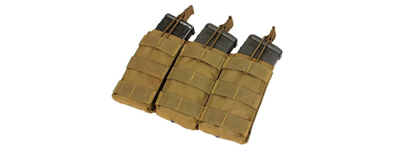 Condor Outdoor Triple M4/M16 Open-Top Mag Pouch (Coyote Brown)