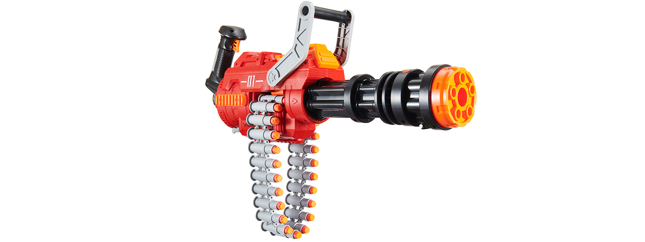 Cyber Walker Manual Gatling Rapid-Fire Dart Blaster (Red/Black)