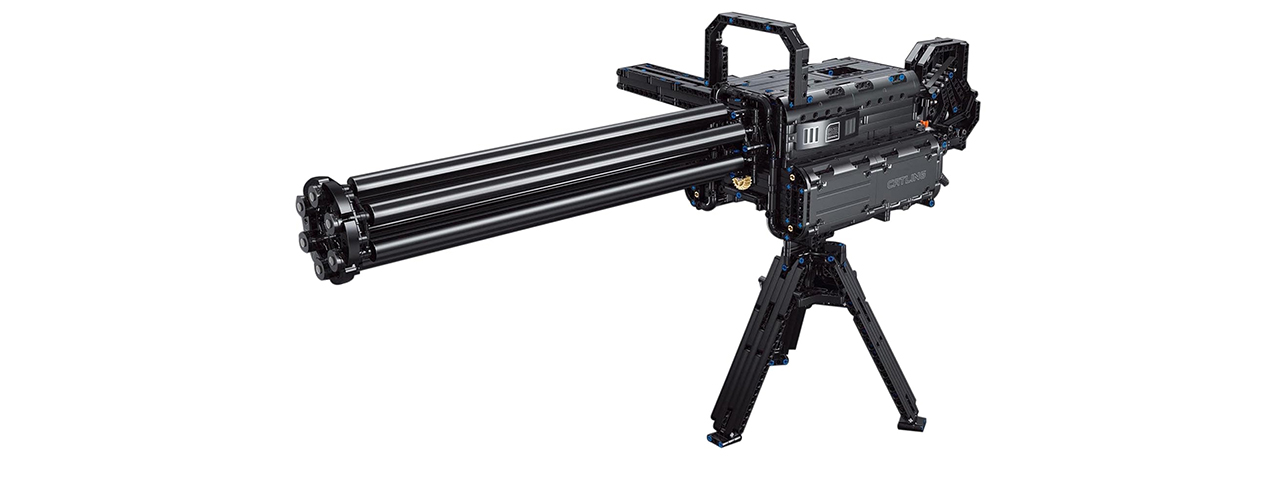 Cyber Walker Minigun Vulcan Cannon Electric Building Block Kit (Black)
