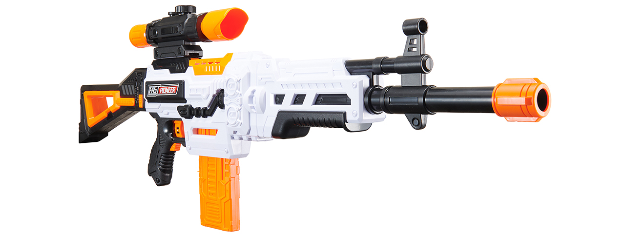 Cyber Walker Fast DMR Electric Dart Blaster (White/Orange)